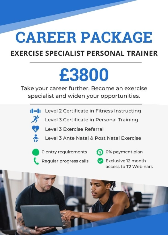 Exercise Specialist Personal Trainer career package by T2 Fitness Education